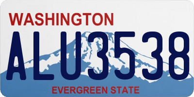 WA license plate ALU3538