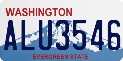 WA license plate ALU3546