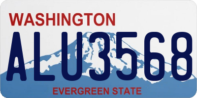 WA license plate ALU3568