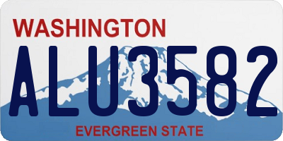 WA license plate ALU3582
