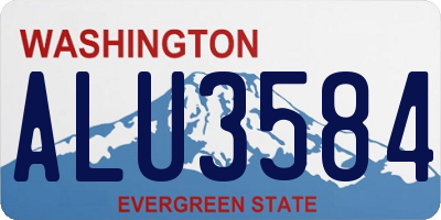 WA license plate ALU3584