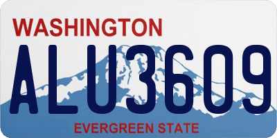 WA license plate ALU3609