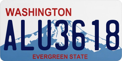 WA license plate ALU3618
