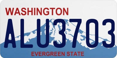 WA license plate ALU3703