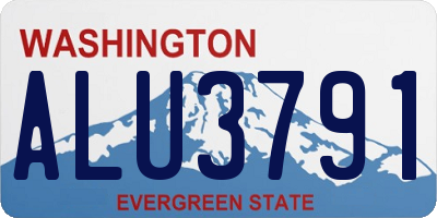 WA license plate ALU3791