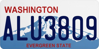 WA license plate ALU3809