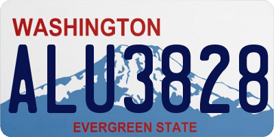 WA license plate ALU3828
