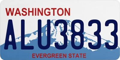 WA license plate ALU3833