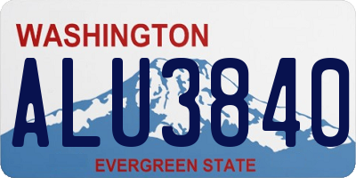 WA license plate ALU3840