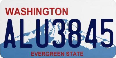 WA license plate ALU3845