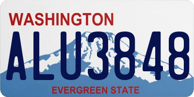 WA license plate ALU3848