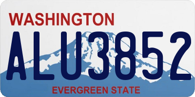 WA license plate ALU3852