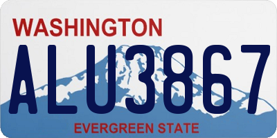 WA license plate ALU3867