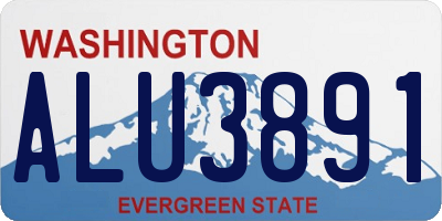WA license plate ALU3891