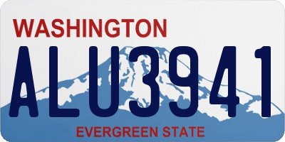 WA license plate ALU3941