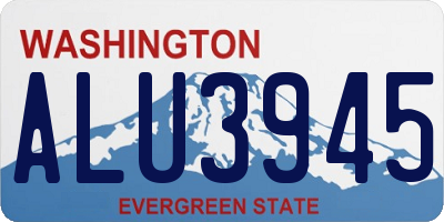 WA license plate ALU3945