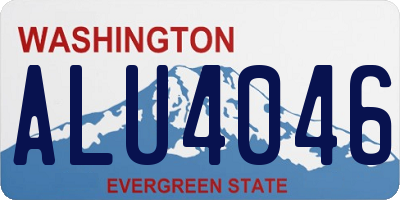 WA license plate ALU4046