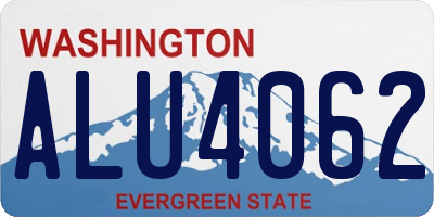 WA license plate ALU4062