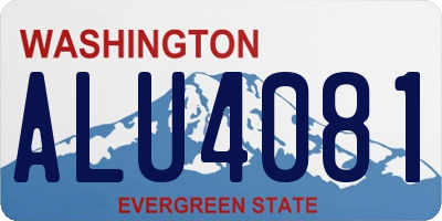 WA license plate ALU4081