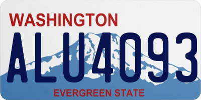 WA license plate ALU4093