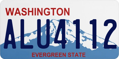WA license plate ALU4112