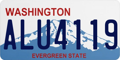 WA license plate ALU4119