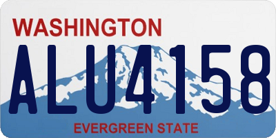 WA license plate ALU4158