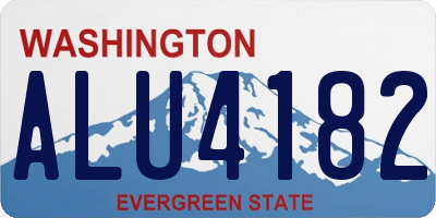 WA license plate ALU4182