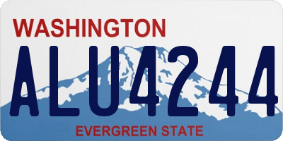 WA license plate ALU4244