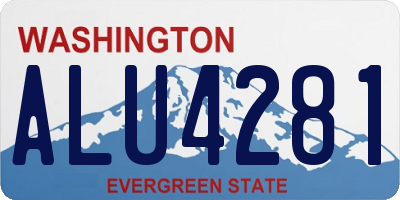 WA license plate ALU4281
