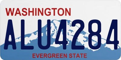 WA license plate ALU4284