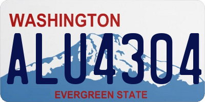 WA license plate ALU4304