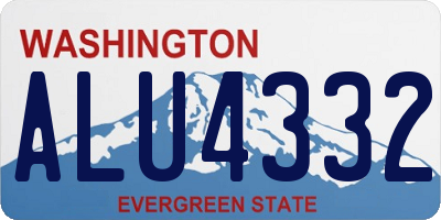 WA license plate ALU4332