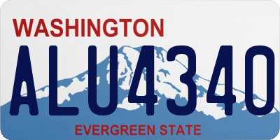 WA license plate ALU4340
