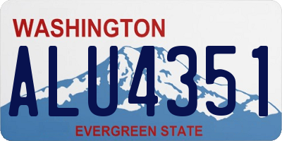 WA license plate ALU4351