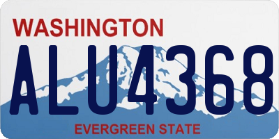 WA license plate ALU4368