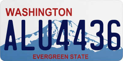 WA license plate ALU4436
