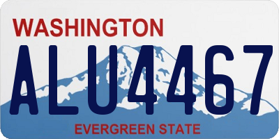 WA license plate ALU4467