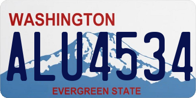 WA license plate ALU4534