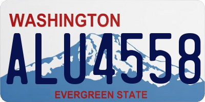 WA license plate ALU4558
