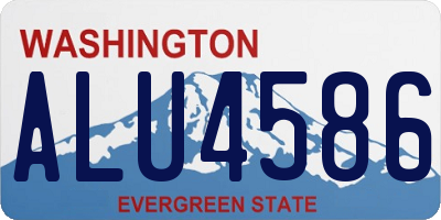 WA license plate ALU4586