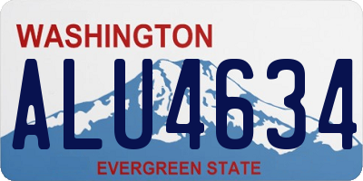 WA license plate ALU4634