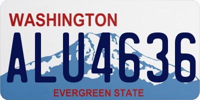WA license plate ALU4636
