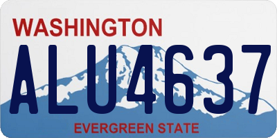 WA license plate ALU4637