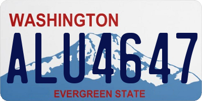 WA license plate ALU4647