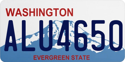 WA license plate ALU4650