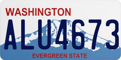 WA license plate ALU4673