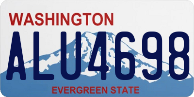 WA license plate ALU4698
