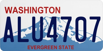 WA license plate ALU4707