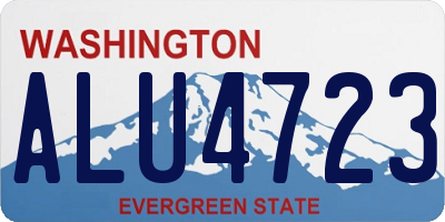 WA license plate ALU4723